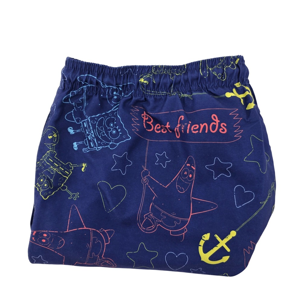 Nickelodeon‎ Spongebob Squarepants Mens Swim Trunks Shorts Blue XL Best Friends